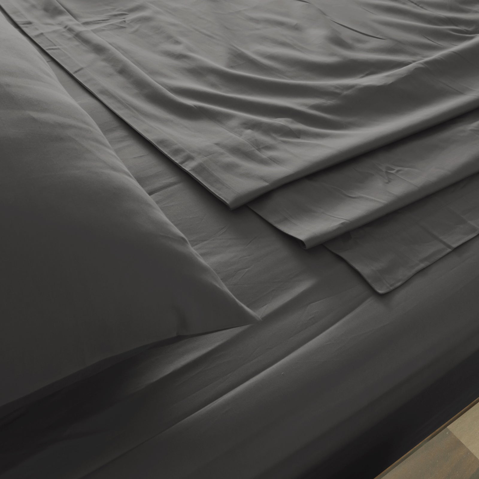 Royal Comfort 1000 Thread Count Bamboo Cotton Sheet and Quilt Cover Complete Set - Queen - Pewter-Bed Sheets-PEROZ Accessories