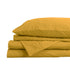 Royal Comfort Flax Linen Blend Sheet Set Bedding Luxury Breathable Ultra Soft - King - Mustard Gold-Home & Garden > Bedding-PEROZ Accessories