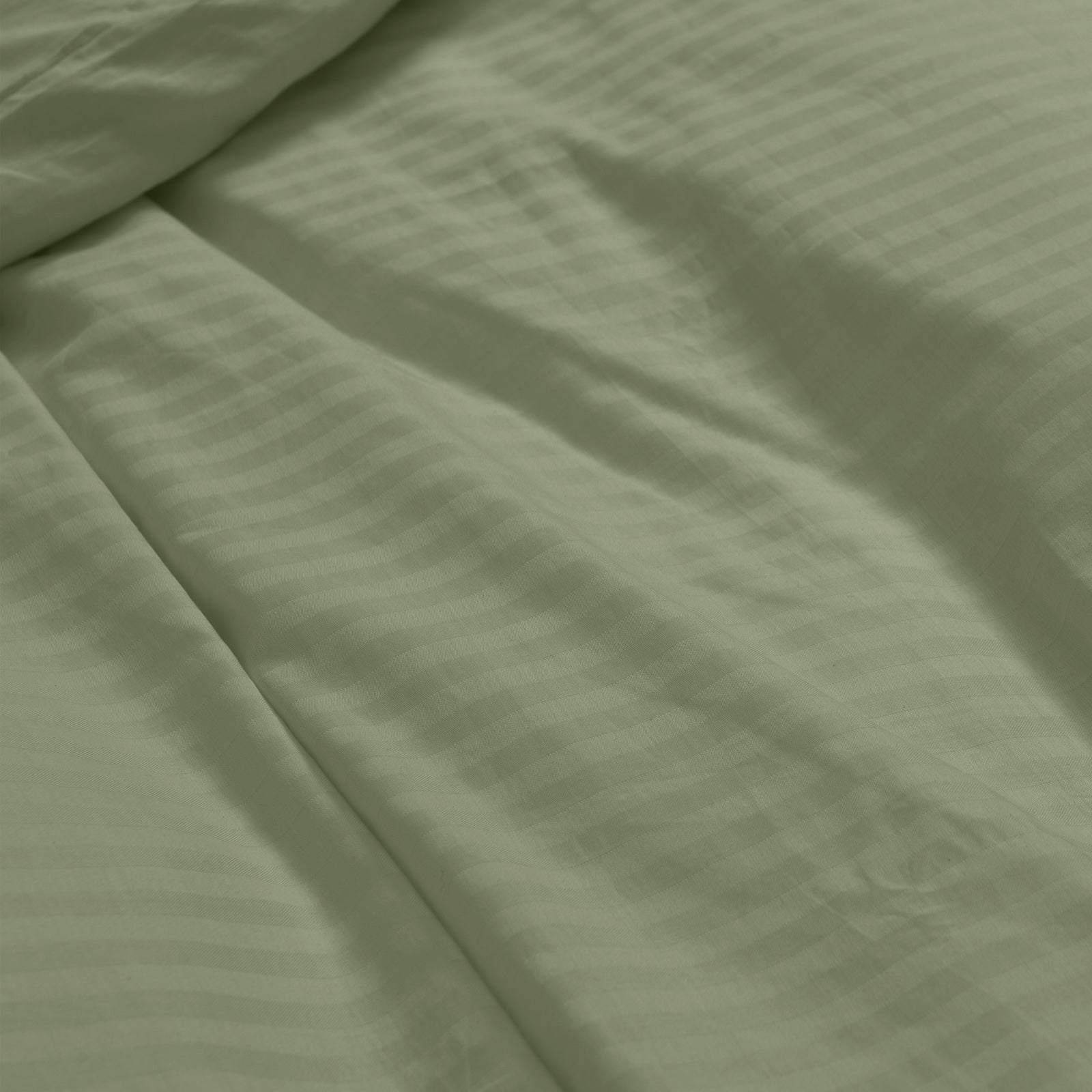 Royal Comfort Kensington 1200 Thread Count 100% Cotton Stripe Quilt Cover Set - Super King - Olive-Home & Garden > Bedding-PEROZ Accessories
