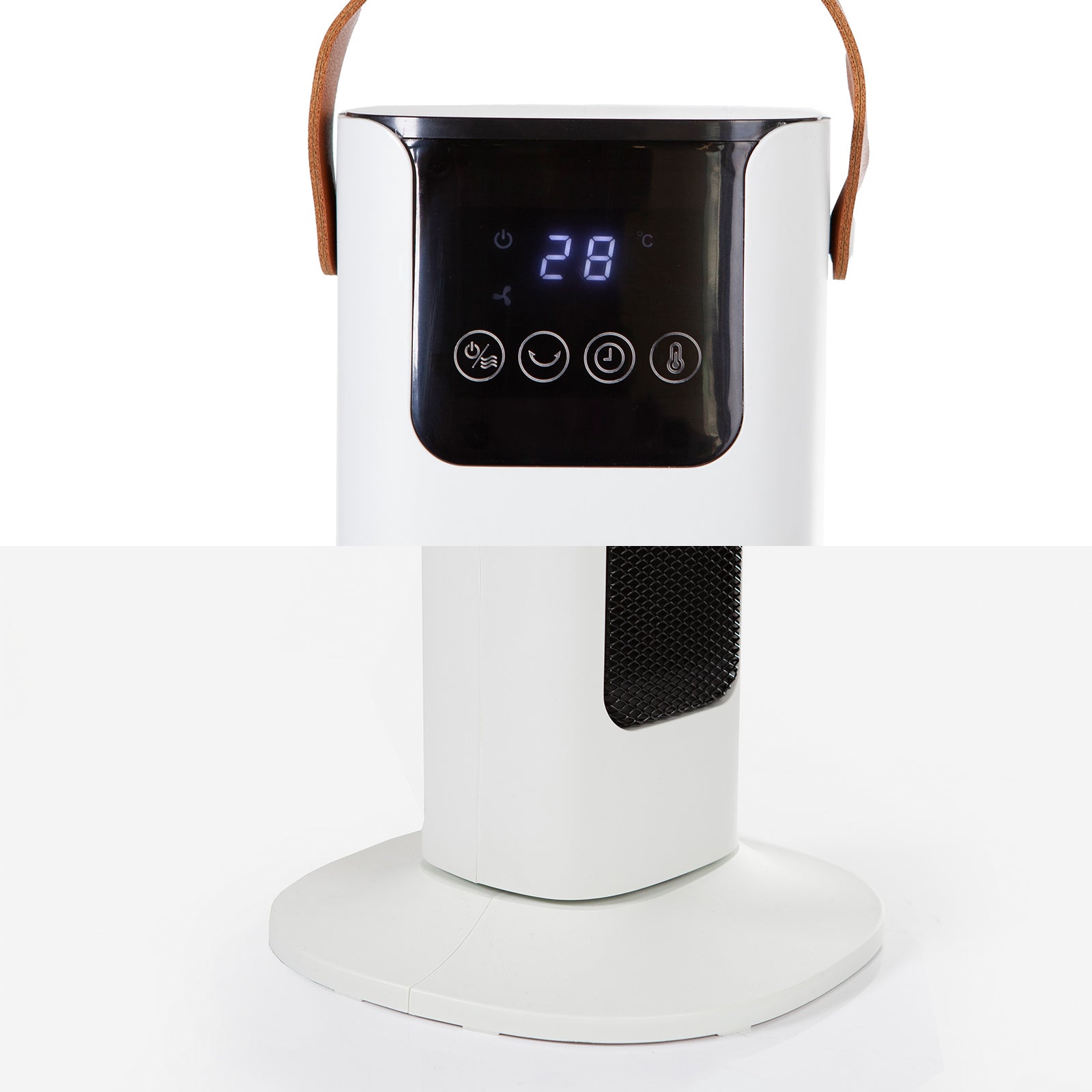 Pursonic Electric Ceramic Tower Heater Portable Oscillating Remote Control - White-Appliances > Heaters-PEROZ Accessories