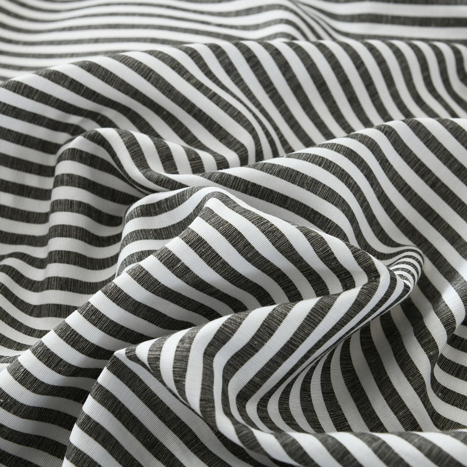 Royal Comfort Striped Flax Linen Blend Quilt Cover Set Soft Touch Bedding - Queen - Charcoal-Home & Garden > Bedding-PEROZ Accessories