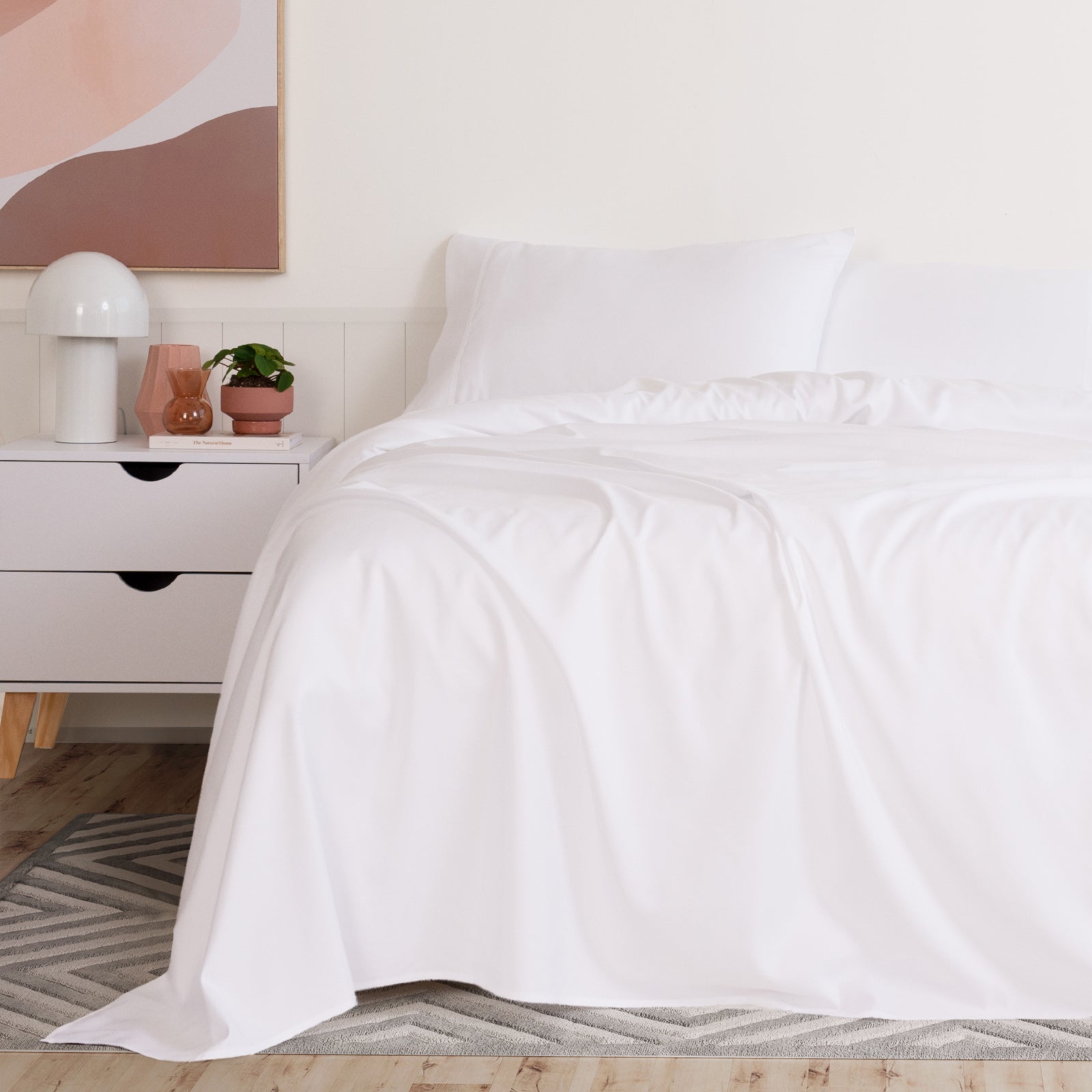 Royal Comfort 3000 Thread Count Bamboo Cooling Sheet Set - King - White-Bed Sheets-PEROZ Accessories