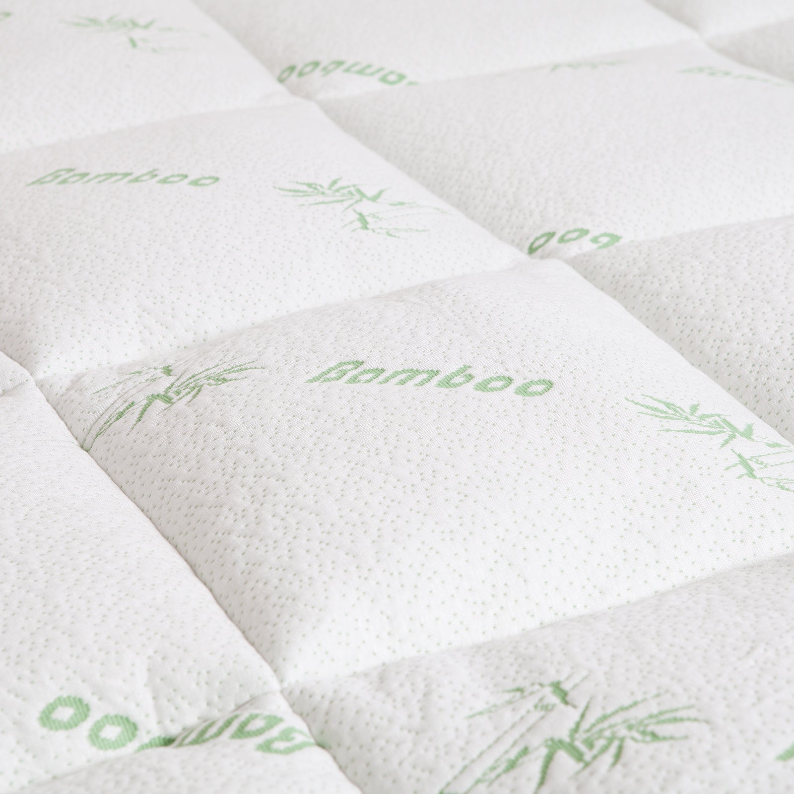 Royal Comfort 1000GSM Luxury Bamboo Covered Mattress Topper Ball Fibre Gusset - King - White-Home & Garden > Bedding-PEROZ Accessories