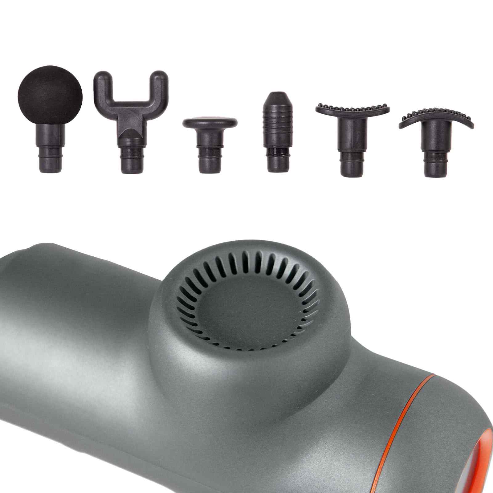 FitSmart LED Touch Screen POWER-X Vibration Therapy Device Massage Gun Grey-Massagers-PEROZ Accessories