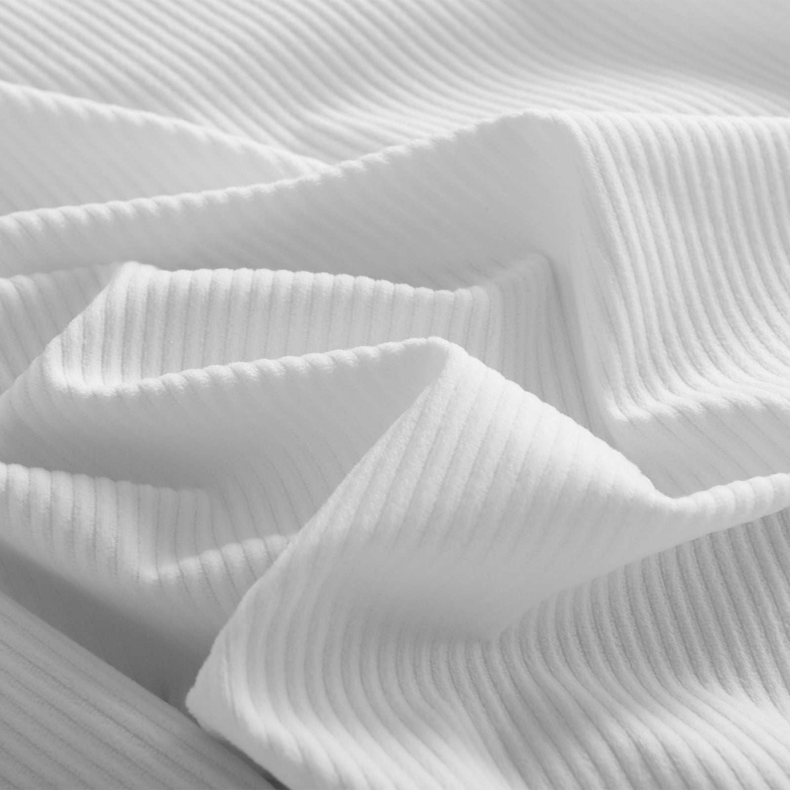 Royal Comfort Velvet Corduroy Quilt Cover Set Super Soft Luxurious Warmth - Queen - White-Home & Garden > Bedding-PEROZ Accessories