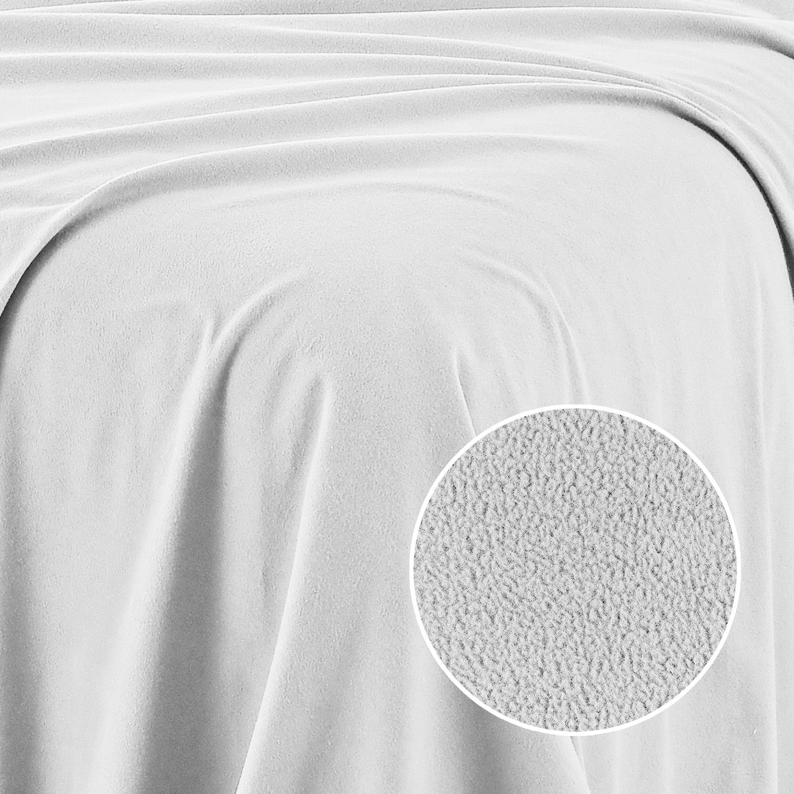 Royal Comfort Polar Fleece Flannel Sheet Set Ultra Soft Plush Cozy - Single - White-Bed Sheets-PEROZ Accessories