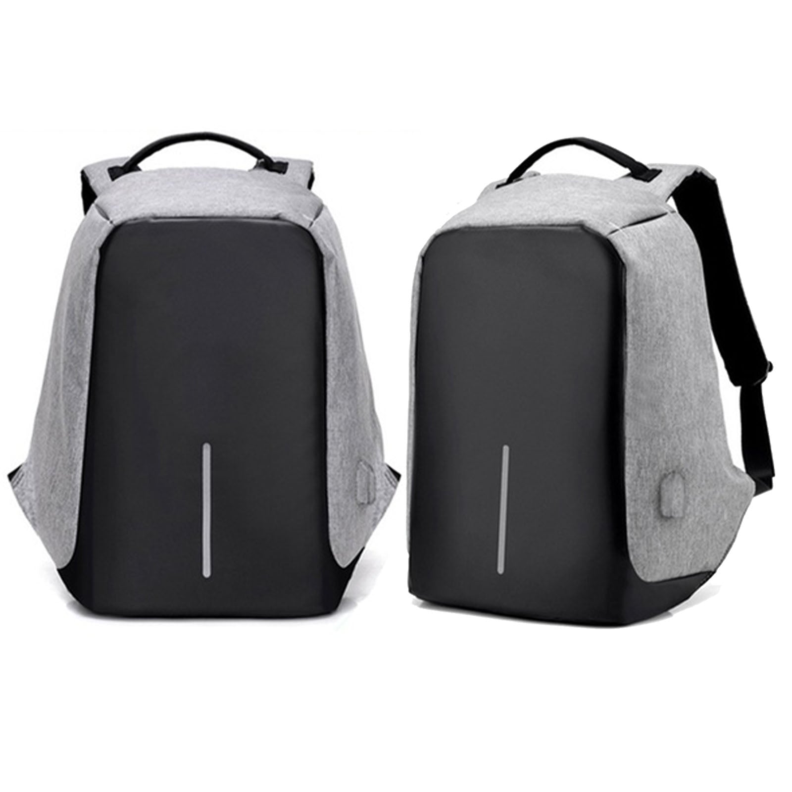 Anti Theft Backpack Waterproof bag School Travel Laptop Bags USB Charging - Grey-Backpacks-PEROZ Accessories