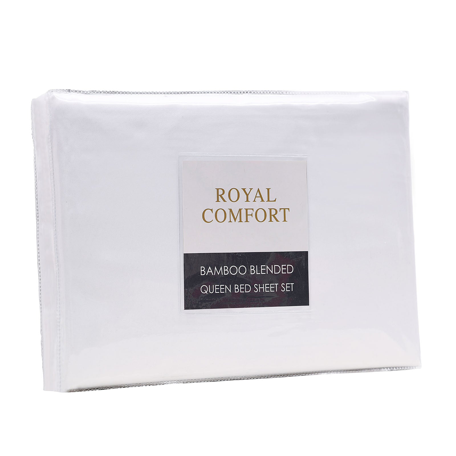 Royal Comfort Bamboo Blended Sheet & Pillowcases Set 1000TC Ultra Soft Bedding - Queen - White-Bed Sheets-PEROZ Accessories