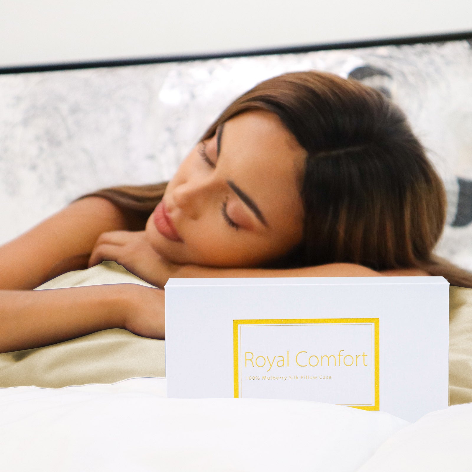 Royal Comfort Mulberry Soft Silk Hypoallergenic Pillowcase Twin Pack 51 x 76cm - Ivory-Pillowcases-PEROZ Accessories