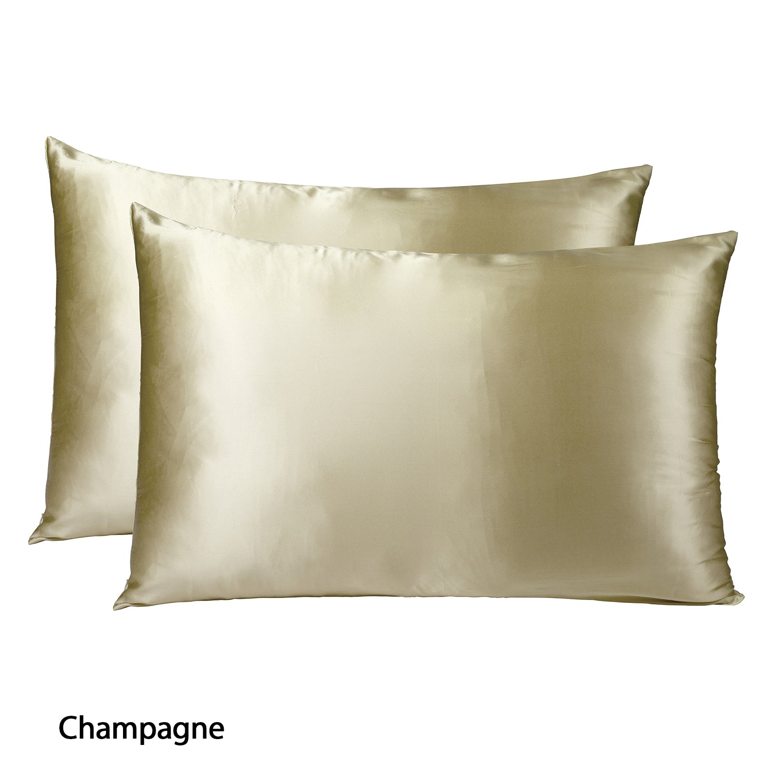 Royal Comfort Mulberry Soft Silk Hypoallergenic Pillowcase Twin Pack 51 x 76cm - Champagne-Pillowcases-PEROZ Accessories