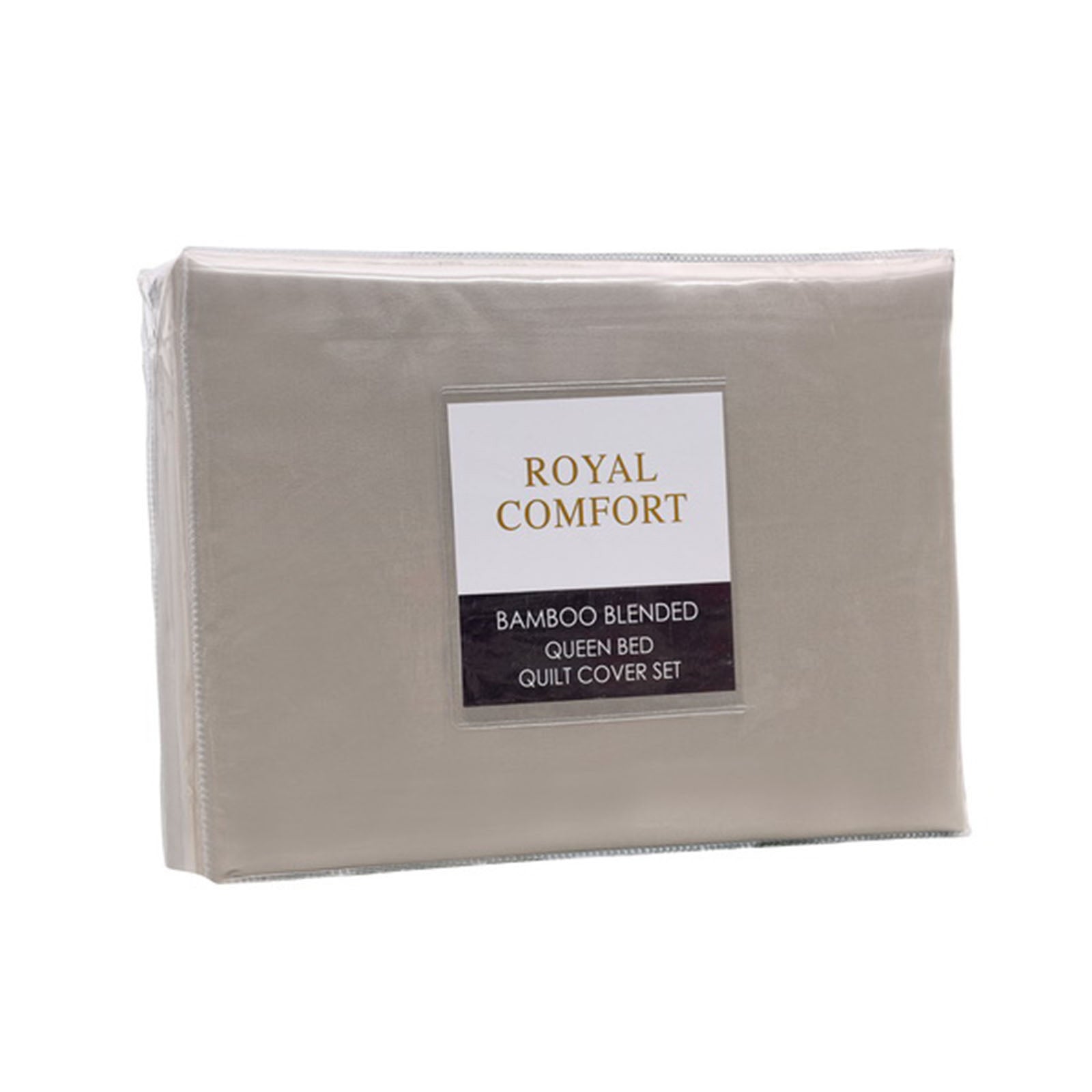Royal Comfort Bamboo Blended Quilt Cover Set 1000TC Ultra Soft Luxury Bedding - Queen - Grey-Home & Garden > Bedding-PEROZ Accessories