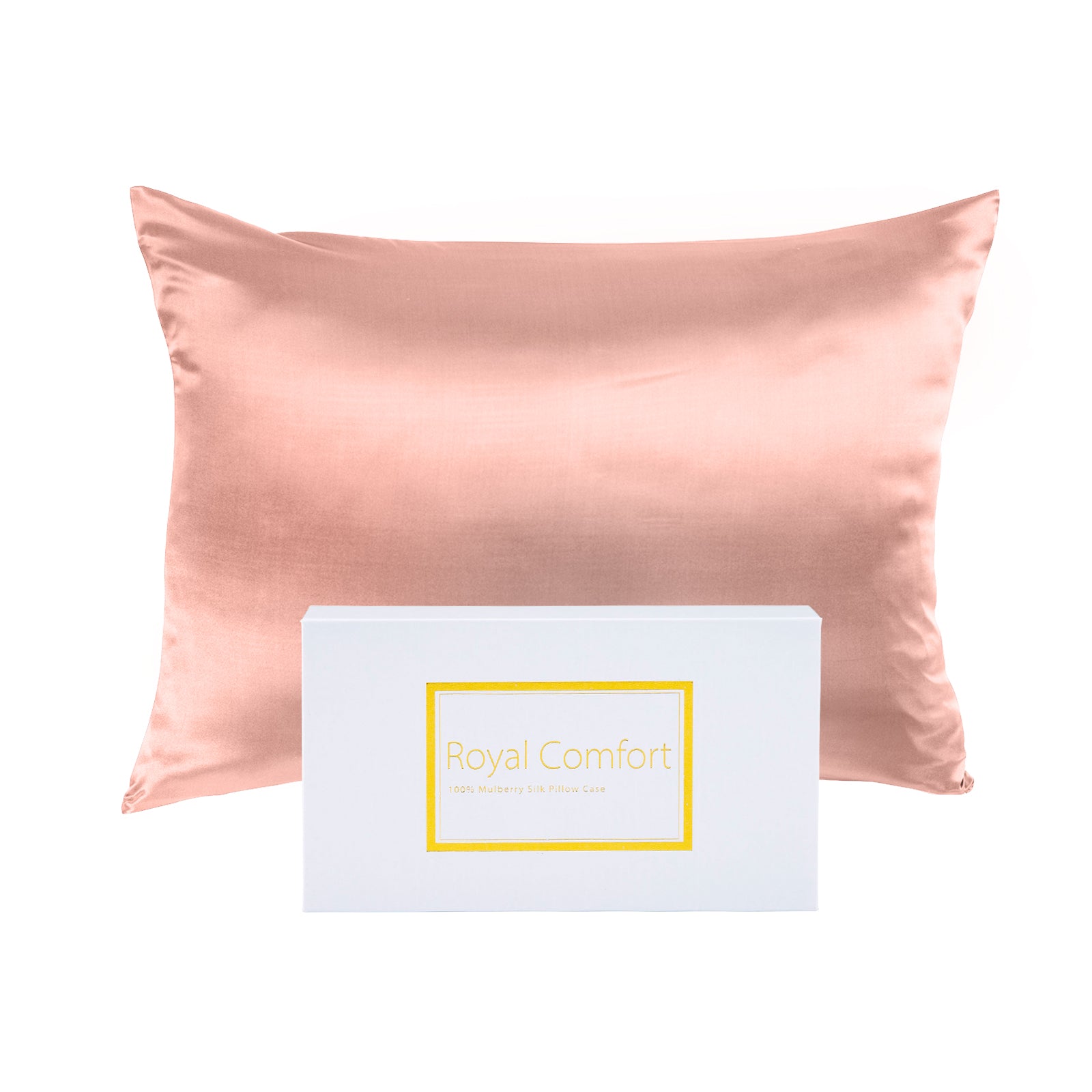 Royal Comfort Pure Silk Pillow Case 100% Mulberry Silk Hypoallergenic Pillowcase - Blush-Pillowcases-PEROZ Accessories