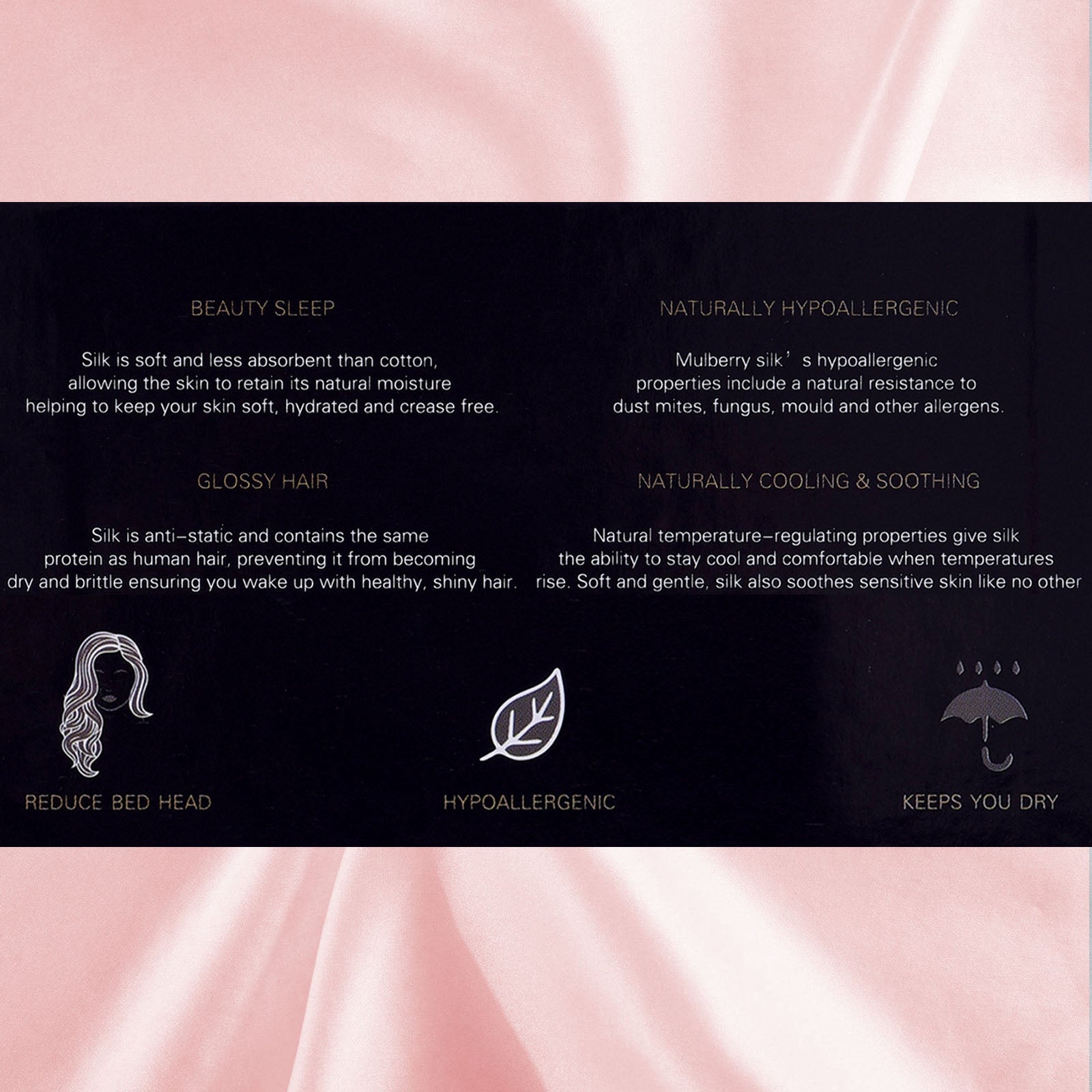 Royal Comfort Pure Silk Pillow Case 100% Mulberry Silk Hypoallergenic Pillowcase - Blush-Pillowcases-PEROZ Accessories