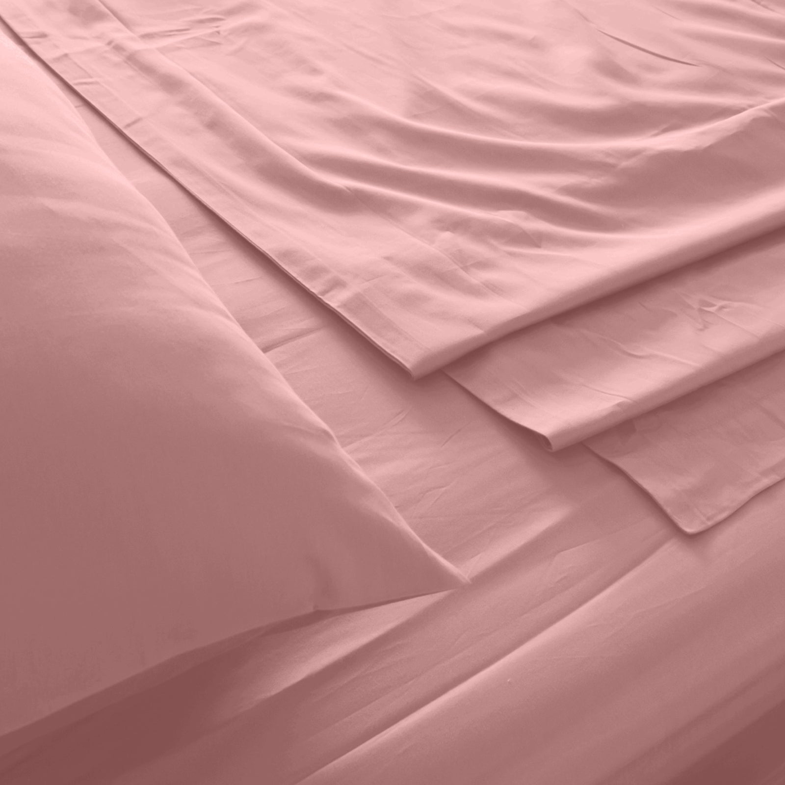 Royal Comfort 1000TC Hotel Grade Bamboo Cotton Sheets Pillowcases Set Ultrasoft - Queen - Blush-Bed Sheets-PEROZ Accessories