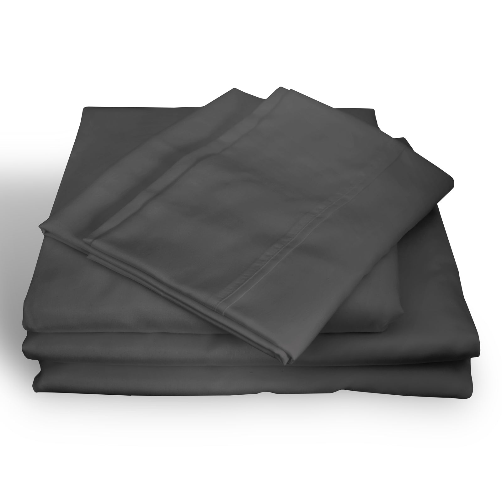 Royal Comfort 1000TC Hotel Grade Bamboo Cotton Sheets Pillowcases Set Ultrasoft - King - Pewter-Bed Sheets-PEROZ Accessories