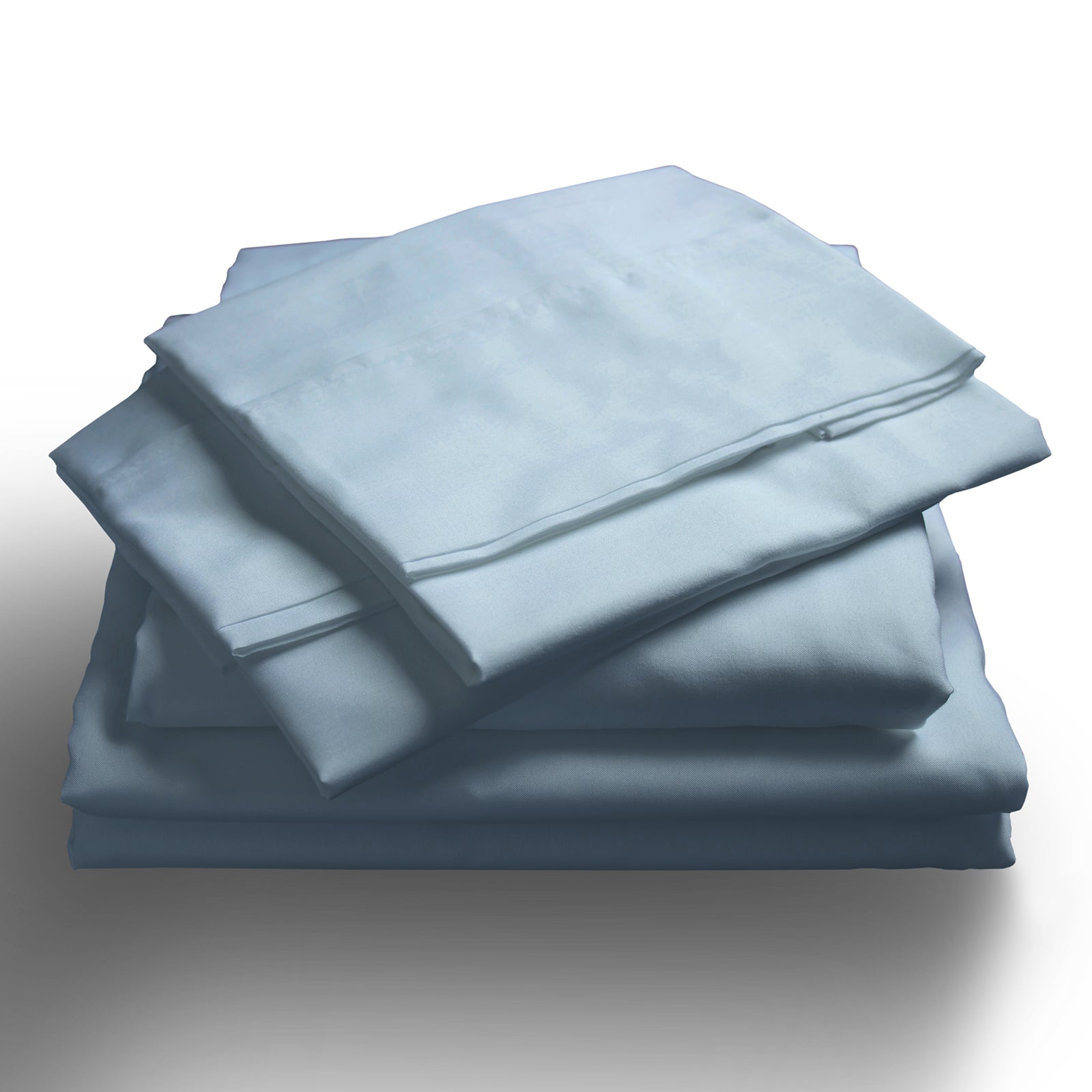 Royal Comfort 1000TC Hotel Grade Bamboo Cotton Sheets Pillowcases Set Ultrasoft - King - Blue Fog-Bed Sheets-PEROZ Accessories