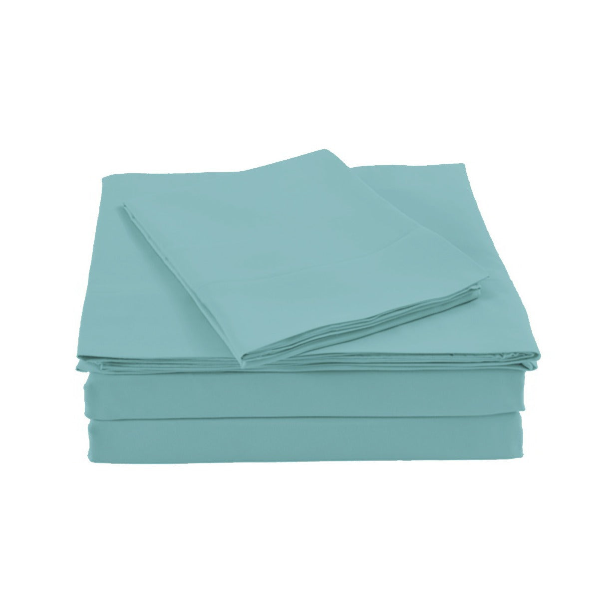 Balmain 1000 Thread Count Hotel Grade Bamboo Cotton Quilt Cover Pillowcases Set - Queen - Blue Fog-Quilt Covers-PEROZ Accessories