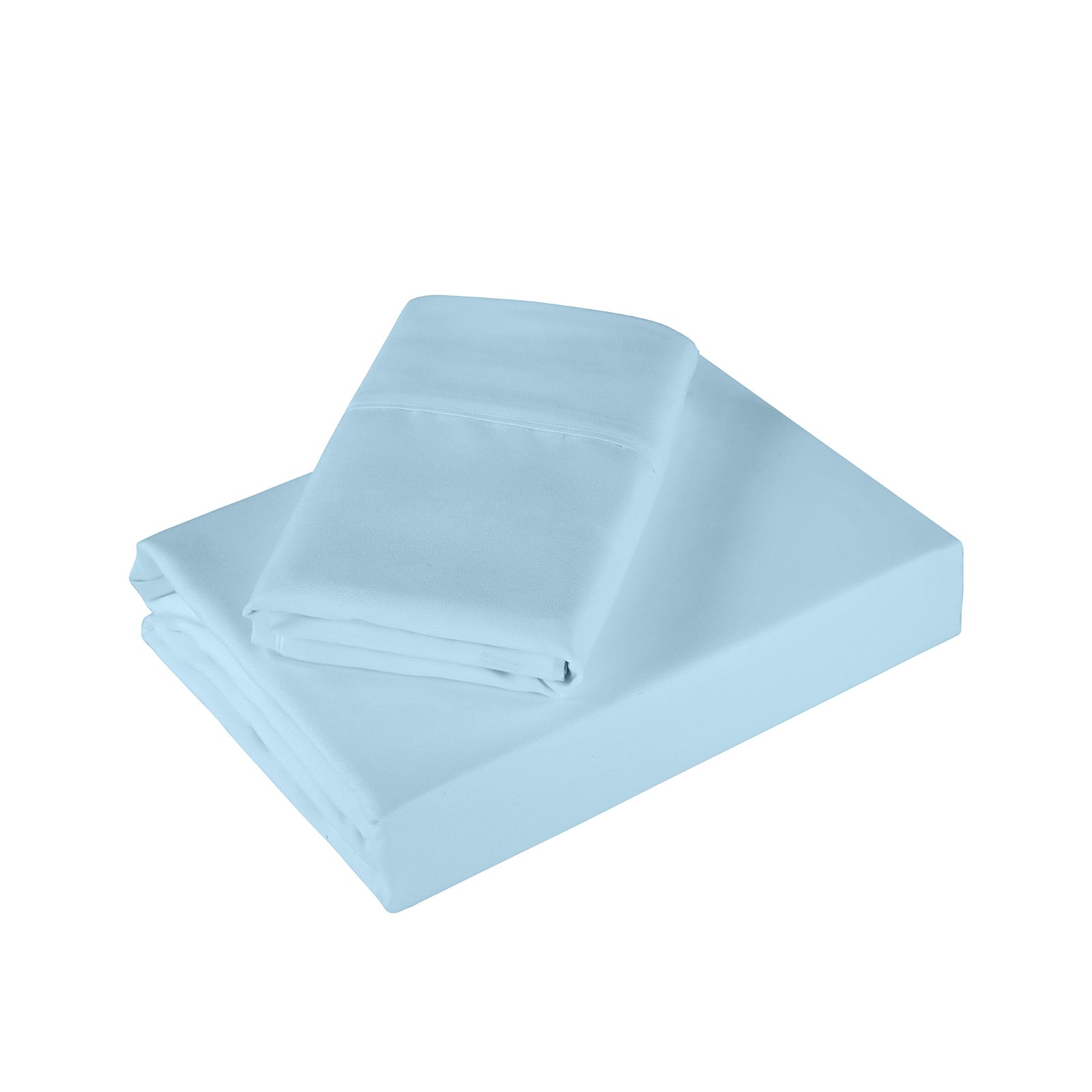 Royal Comfort 1200 Thread Count Sheet Set 4 Piece Ultra Soft Satin Weave Finish - Queen - Sky Blue-Bed Sheets-PEROZ Accessories