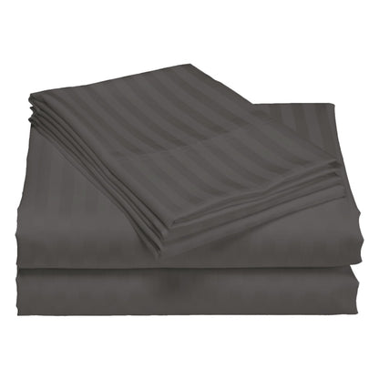 Royal Comfort 1200TC Quilt Cover Set Damask Cotton Blend Luxury Sateen Bedding - King - Charcoal Grey-Quilt Covers-PEROZ Accessories