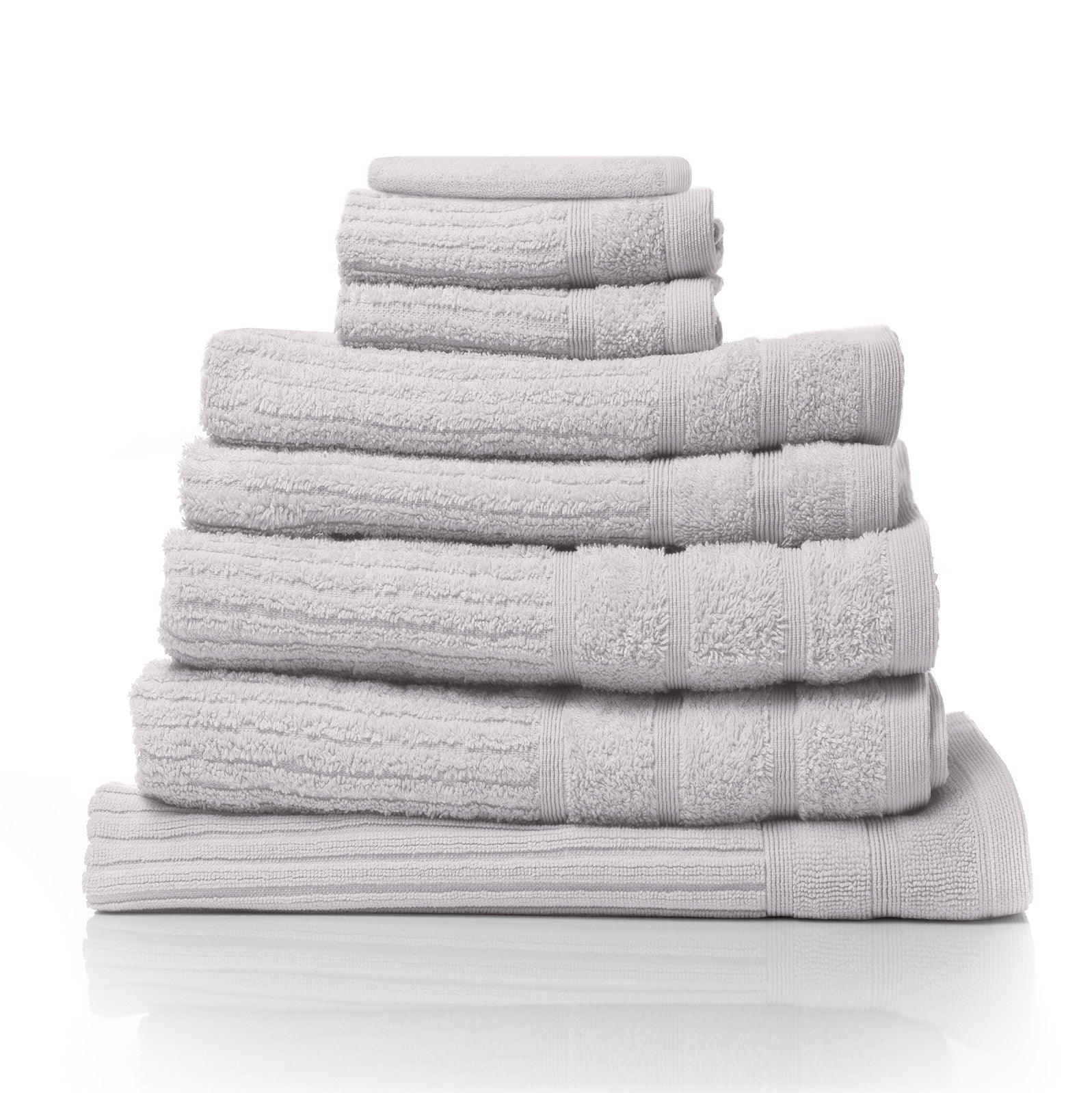 Royal Comfort Eden Egyptian Cotton 600GSM 8 Piece Luxury Bath Towels Set - Holly-Towels-PEROZ Accessories