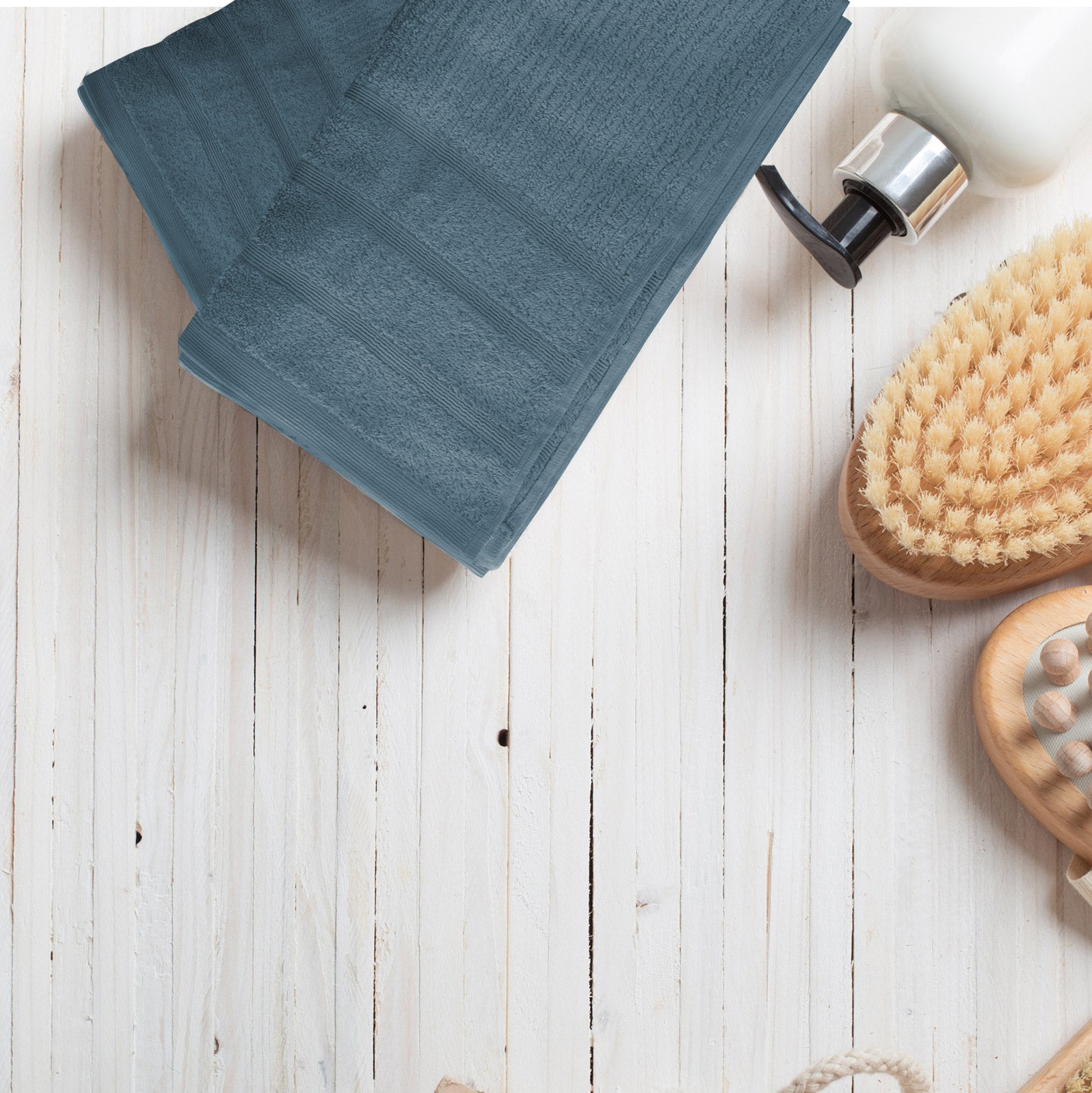 Royal Comfort Eden Egyptian Cotton 600GSM 8 Piece Luxury Bath Towels Set - Turquoise-Towels-PEROZ Accessories