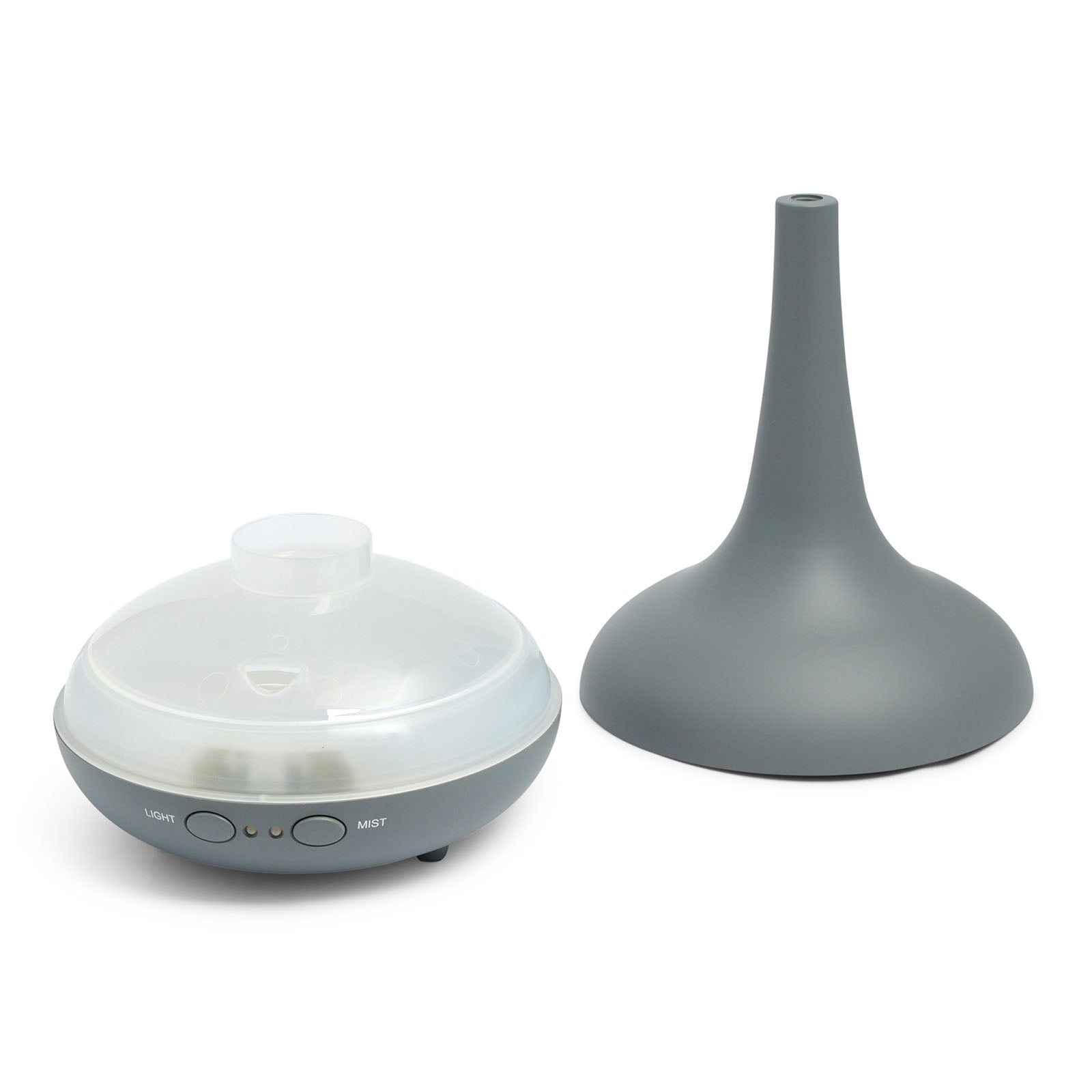 Essential Oil Diffuser Ultrasonic Humidifier Aromatherapy LED Light 200ML 3 Oils - Matte Grey-Aroma Diffusers & Humidifiers-PEROZ Accessories