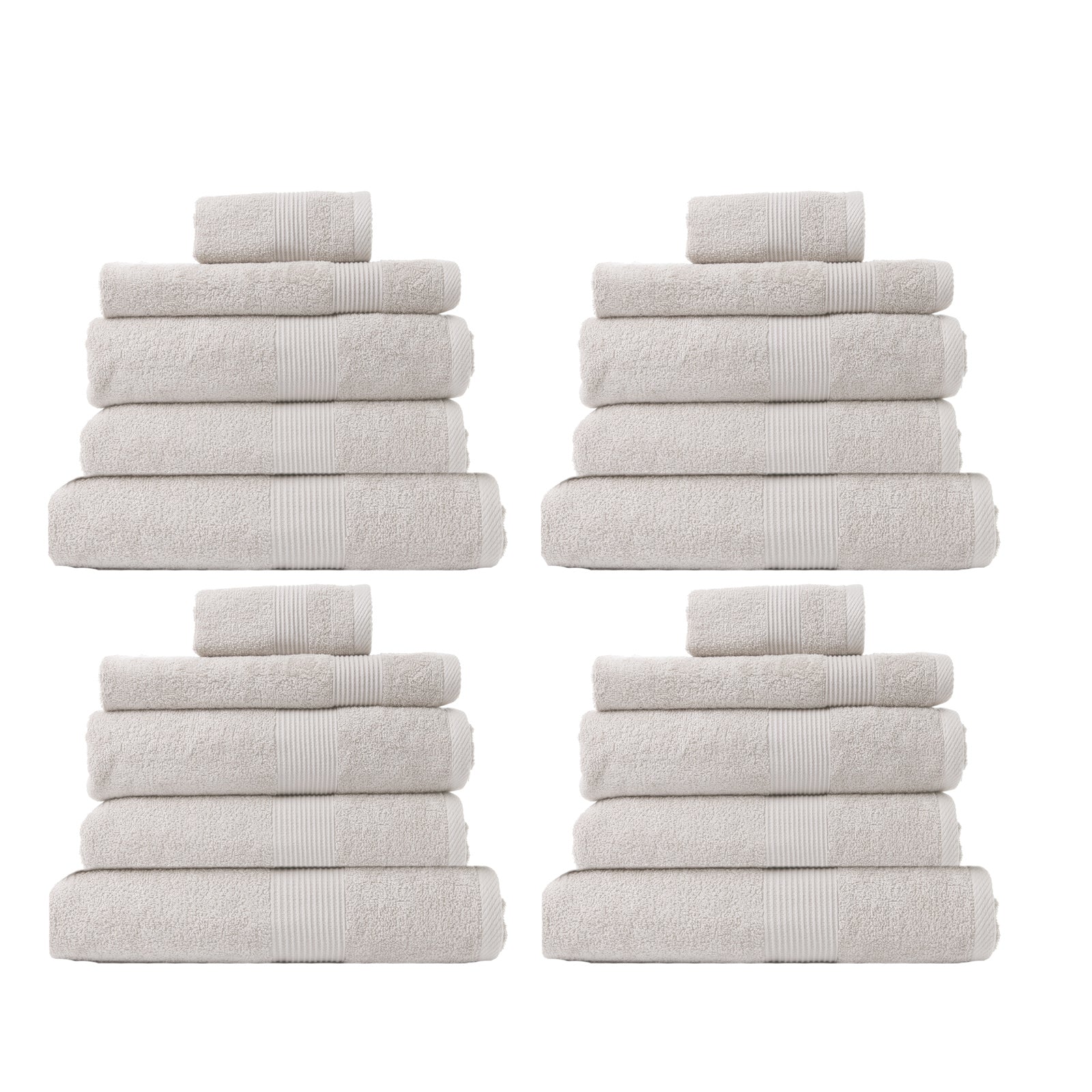 Royal Comfort 20 Piece Cotton Bamboo Towel Bundle Set 450GSM Luxurious Absorbent - Sea Holly-Home & Garden > Bathroom Accessories-PEROZ Accessories