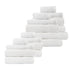 Royal Comfort 18 Piece Cotton Bamboo Towel Bundle Set 450GSM Luxurious Absorbent - White-Towels-PEROZ Accessories