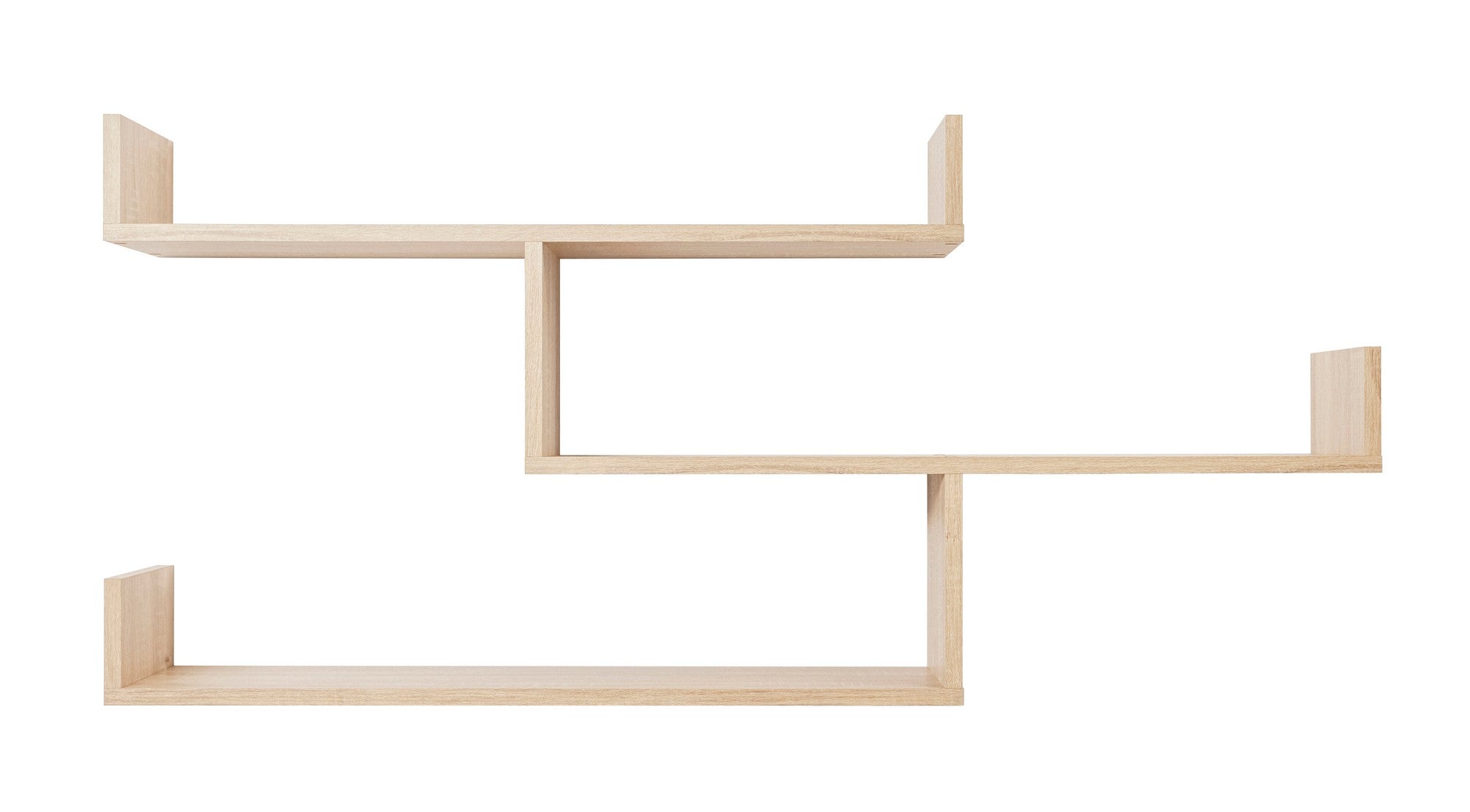 ZURICH MULTI LEVEL SHELF KIT (OAK)-Furniture > Living Room-PEROZ Accessories