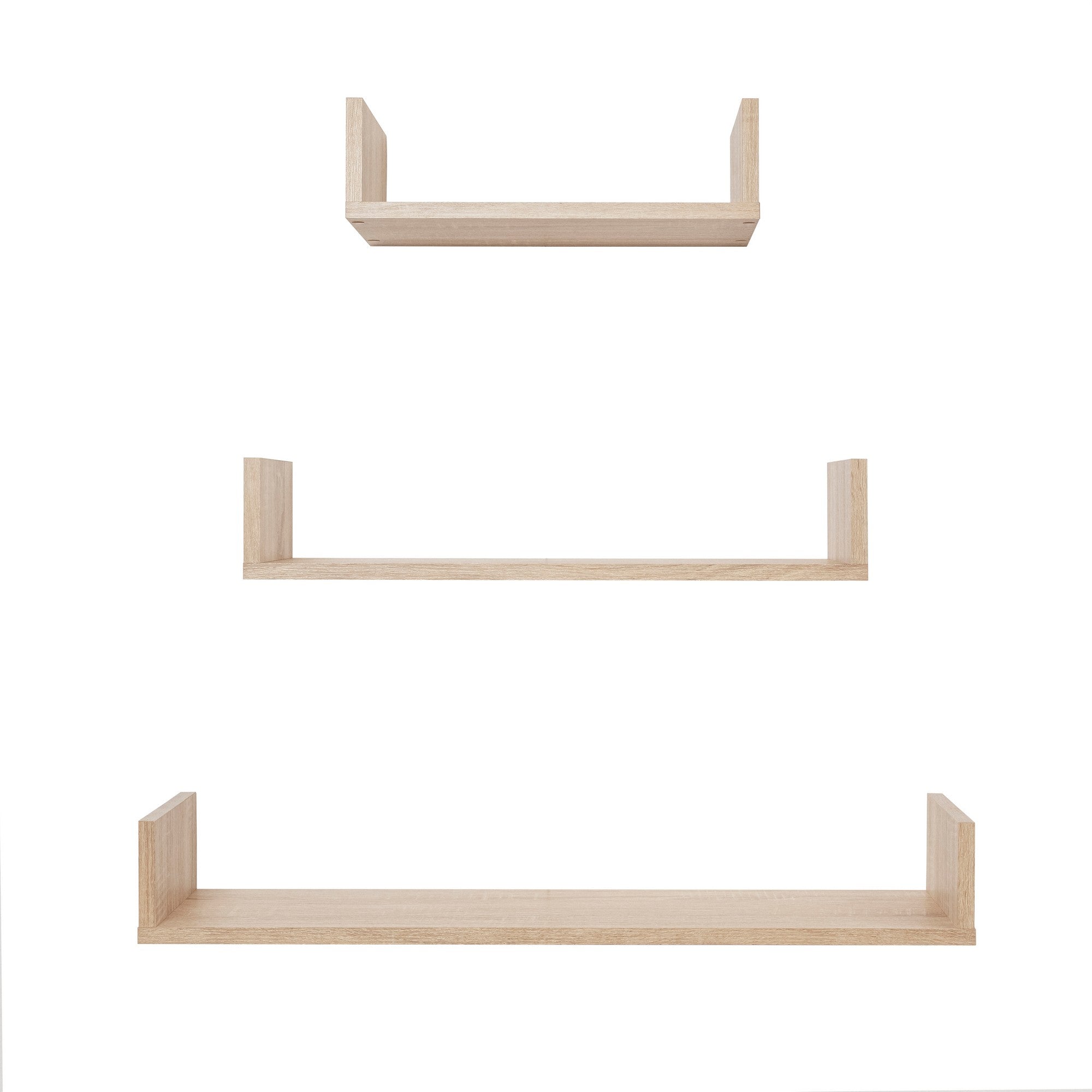OSLO THREE PIECE SHELF KIT (OAK)-Furniture > Living Room-PEROZ Accessories