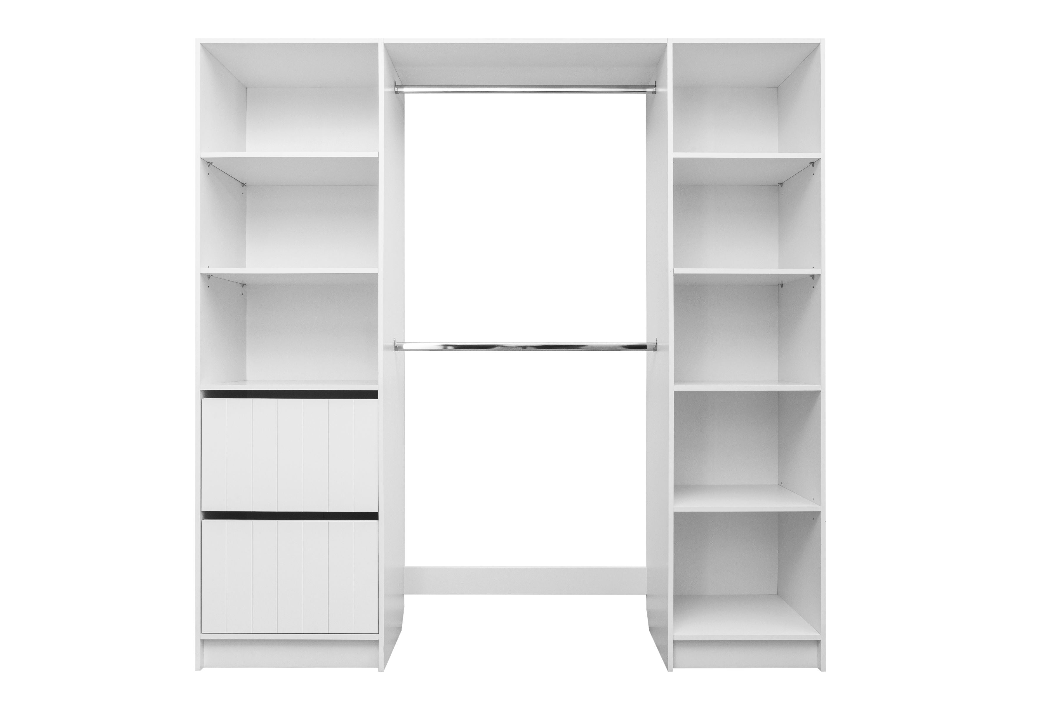 BASEL 2M WALK IN WARDROBE KIT - HAMPTONS-Furniture > Living Room-PEROZ Accessories