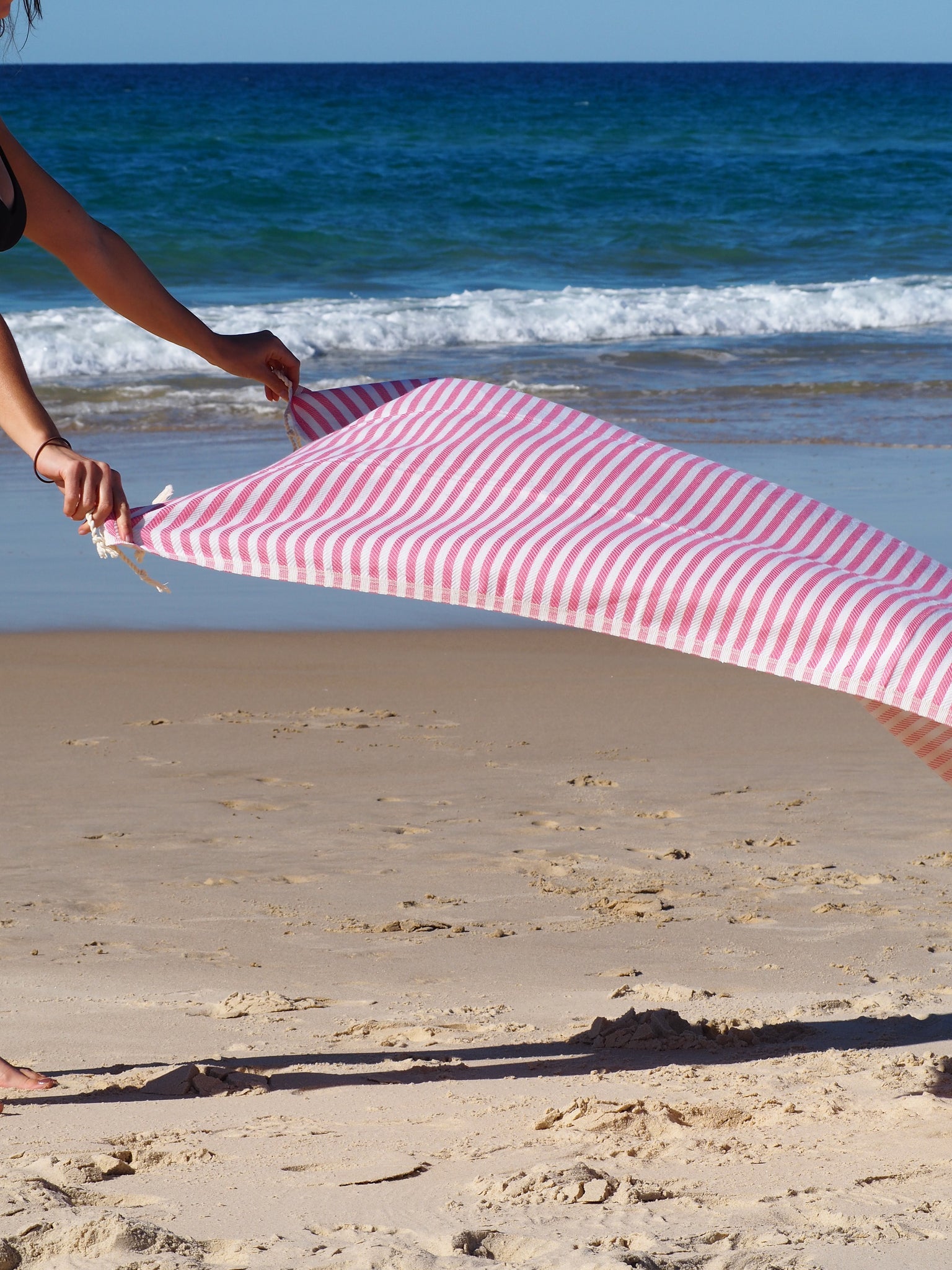 PORTSEA TURKISH COTTON TOWEL - ROSE-Outdoor > Picnic-PEROZ Accessories