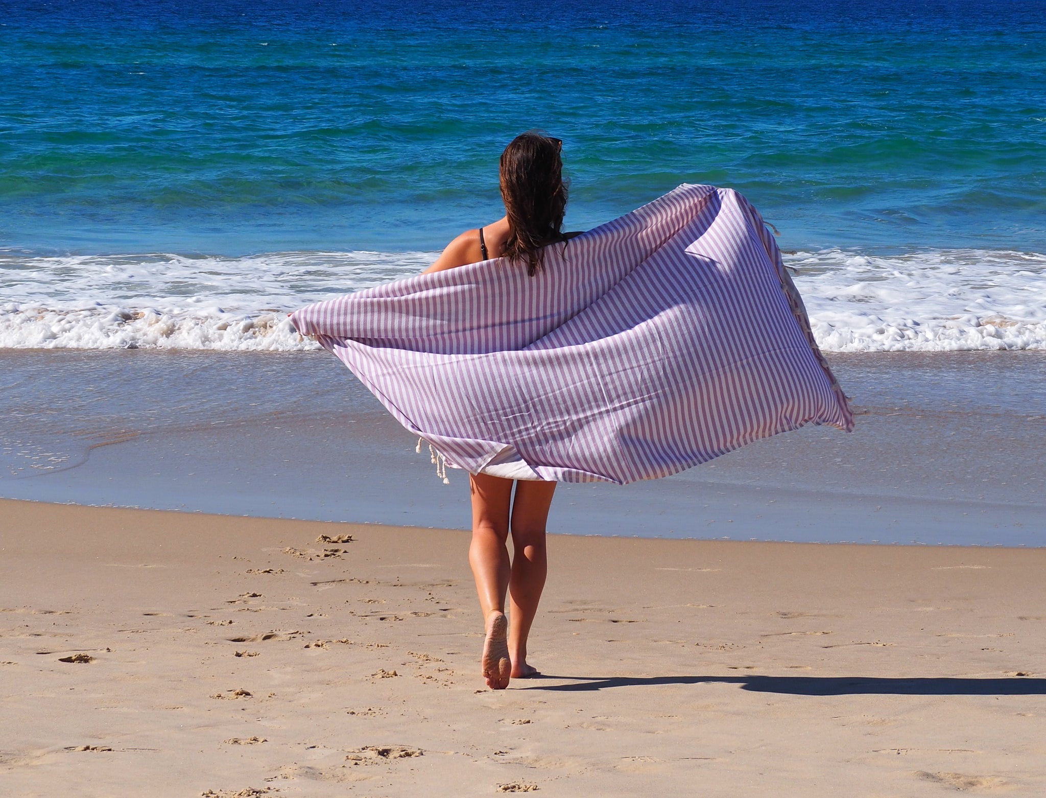 PORTSEA TURKISH COTTON TOWEL - LILAC-Outdoor > Picnic-PEROZ Accessories