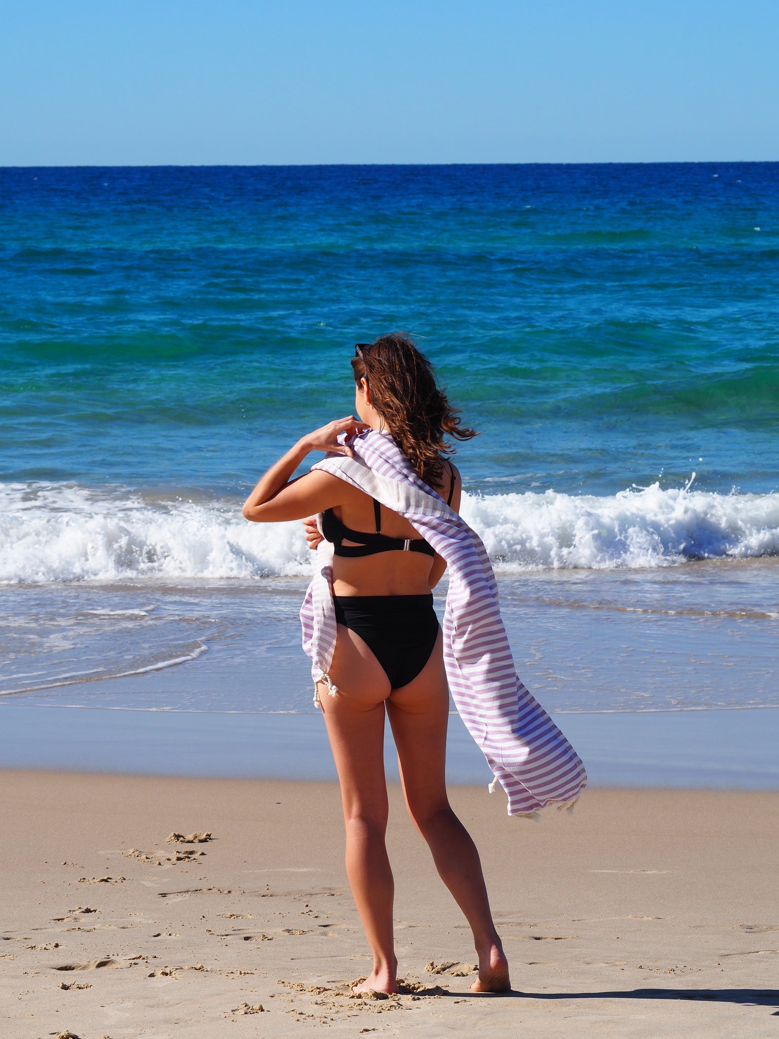PORTSEA TURKISH COTTON TOWEL - LILAC-Outdoor > Picnic-PEROZ Accessories