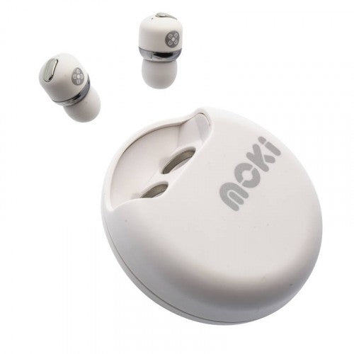 Moki PairBuds Bluetooth Earphones White-Headphones-PEROZ Accessories