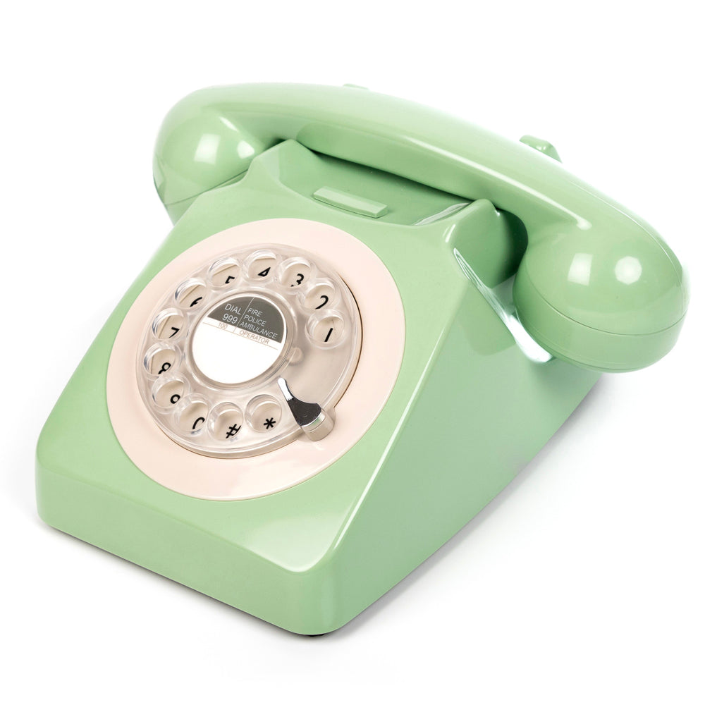 GPO RETRO GPO 746 ROTARY TELEPHONE - GREEN-Home & Garden > Home Office Accessories-PEROZ Accessories
