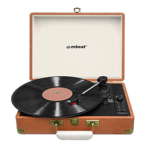MBEAT Woodstock Retro Turntable Recorder with Bluetooth & USB Direct Recording-Home & Garden > Home Office Accessories-PEROZ Accessories