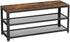Shoe Rack with 2 Shelves 100 x 30 x 45 cm Rustic Brown and Black-Furniture > Living Room-PEROZ Accessories