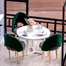 Dollhouse Miniature with Furniture Kit Plus Dust Proof and Music Movement - Cozy time (Valentine&