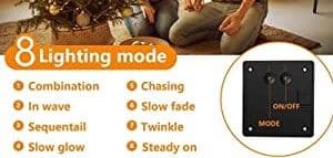 200 Waterproof LED Solar Fairy Light Outdoor with 8 Lighting Modes for Home,Garden and Decoration-Home & Garden > Garden Lights-PEROZ Accessories