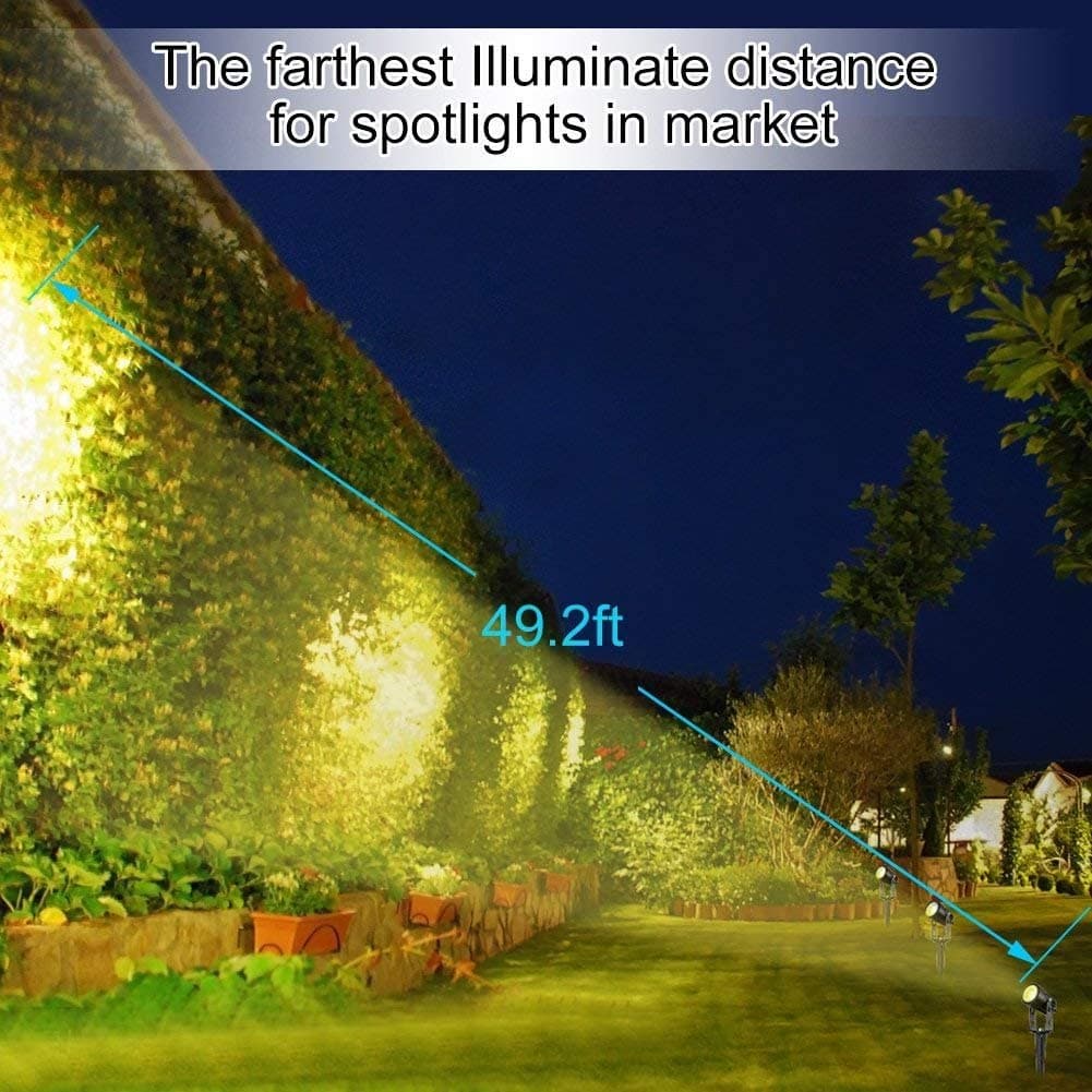 3 x LED Spotlights Powered Solar Garden Lights Outdoor Waterproof (Warm White)-Home & Garden > Garden Lights-PEROZ Accessories