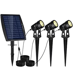 3 x LED Spotlights Powered Solar Garden Lights Outdoor Waterproof (Warm White)-Home & Garden > Garden Lights-PEROZ Accessories