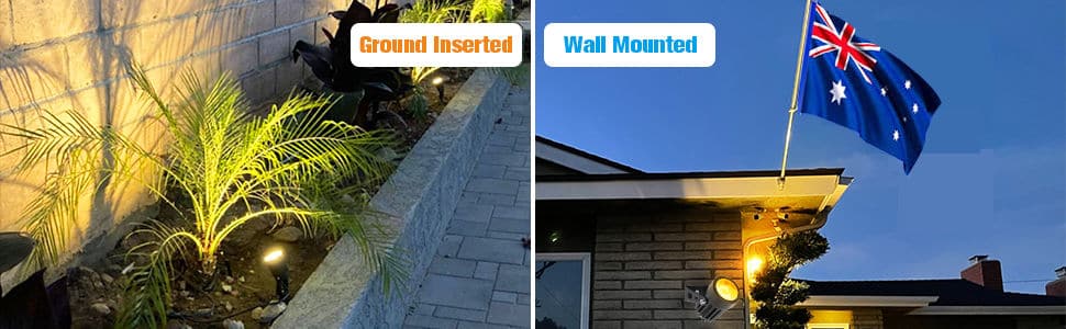 3 x LED Spotlights Powered Solar Garden Lights Outdoor Waterproof (Warm White)-Home & Garden > Garden Lights-PEROZ Accessories