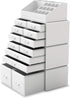 Makeup Cosmetic Organizer Storage with 12 Drawers Display Boxes (White)-Health & Beauty > Cosmetic Storage-PEROZ Accessories