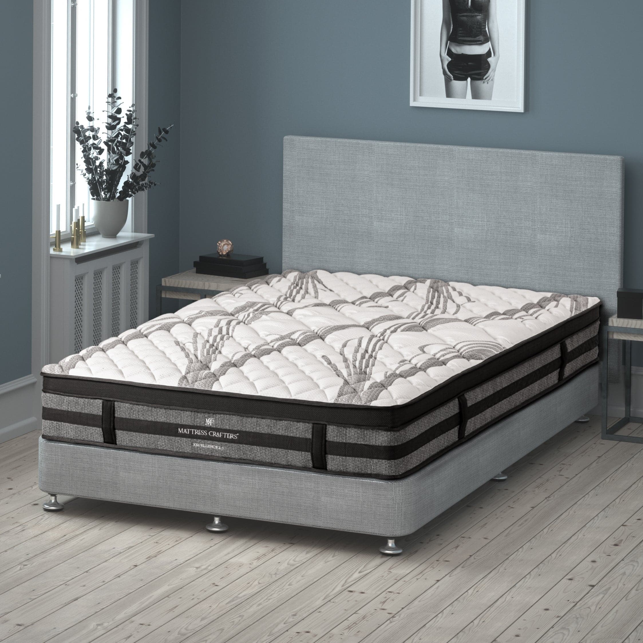 2.3 Excellence Queen Mattress 7 Zone Pocket Spring Memory Foam-Furniture > Mattresses-PEROZ Accessories