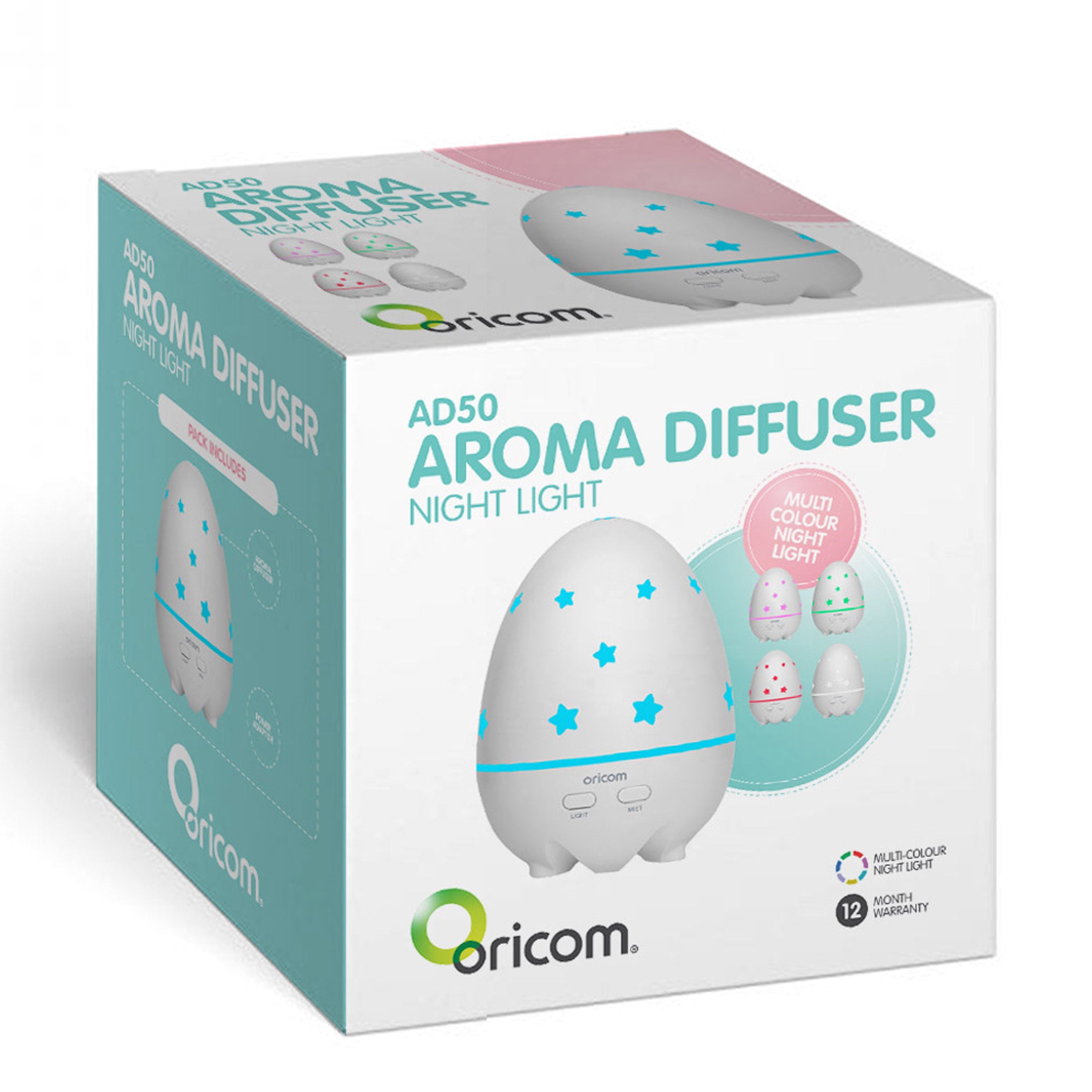 Oricom Aroma Diffuser Humidifier & Night Light Baby Kids Room AD50-Appliances > Aroma Diffusers & Humidifiers-PEROZ Accessories