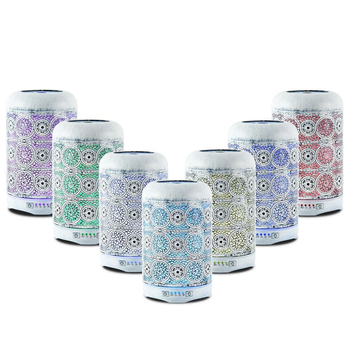 activiva 260ml Metal Essential Oil and Aroma Diffuser-Vintage White-Appliances > Aroma Diffusers & Humidifiers-PEROZ Accessories