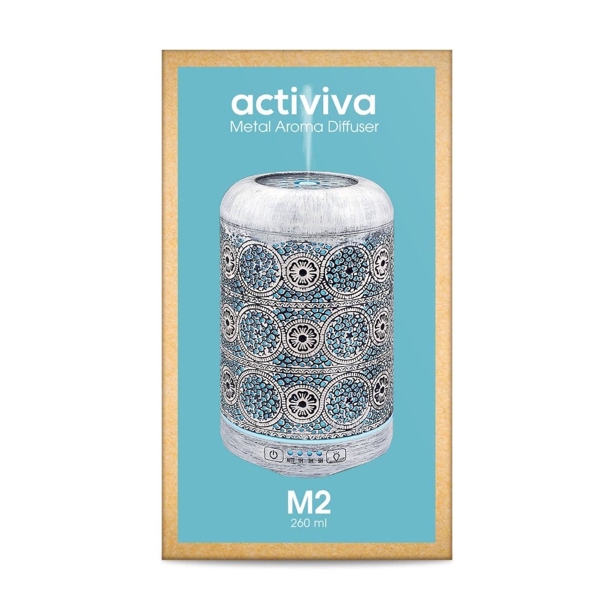 activiva 260ml Metal Essential Oil and Aroma Diffuser-Vintage White-Appliances > Aroma Diffusers & Humidifiers-PEROZ Accessories