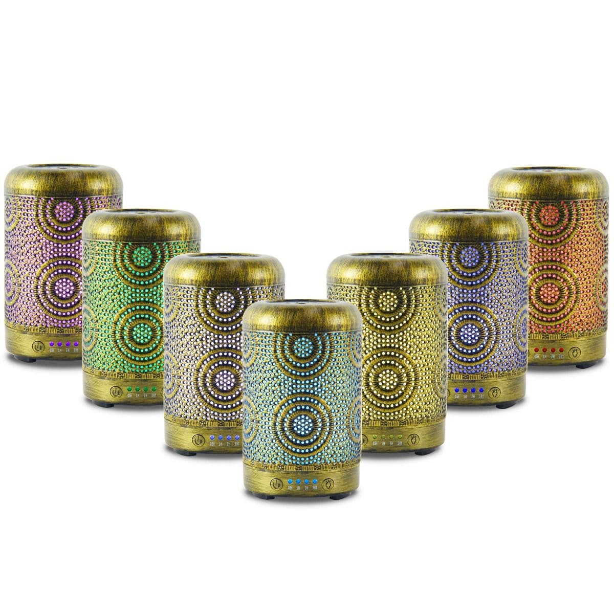 activiva 100ml Metal Essential Oil and Aroma Diffuser-Vintage Gold-Appliances > Aroma Diffusers & Humidifiers-PEROZ Accessories