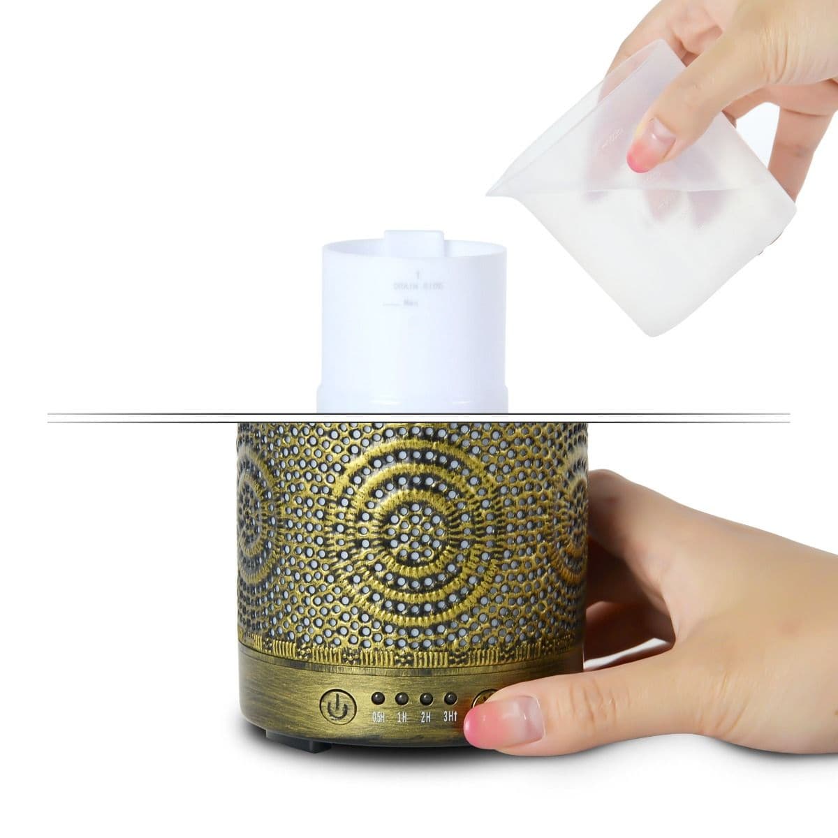 activiva 100ml Metal Essential Oil and Aroma Diffuser-Vintage Gold-Appliances > Aroma Diffusers & Humidifiers-PEROZ Accessories